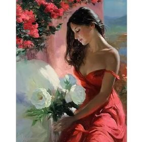 Canvas Hobby Canvas Bir Kadının Hatırası 40x50 cm Rulo Sayılarla Boyama Seti