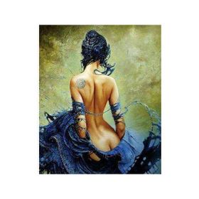 Canvas Hobby Canvas Çiçek Kadın 9 Renkli Kasnaklı 60 x 75 cm Sayılarla Boyama Seti
