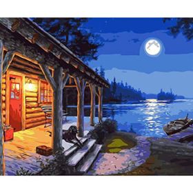 Canvas Hobby Canvas Gecenin Yansıması 50x65 cm Rulo Sayılarla Boyama Seti