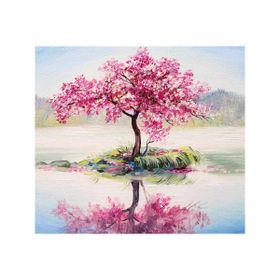Canvas Hobby Canvas Göldeki Ağaç 50x65 cm Rulo Sayılarla Boyama Seti