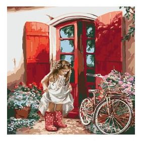 Canvas Hobby Canvas Güzel Kızın Hikayesi 60 x 75 cm Kasnaklı Sayılarla Boyama Seti