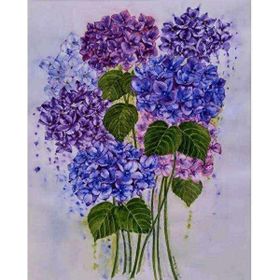 Canvas Hobby Canvas Güzel Ortanca 3 50 x 65 cm Kasnaklı Sayılarla Boyama Seti