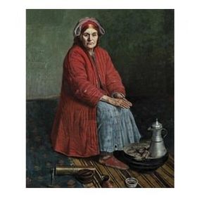 Canvas Hobby Canvas Halil Paşa Yaşlı Halayık 70 x 90 cm Kasnaklı Sayılarla Boyama Seti