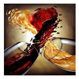 Canvas Hobby Canvas İki Kadeh 70 x 90 cm Kasnaklı Sayılarla Boyama Seti