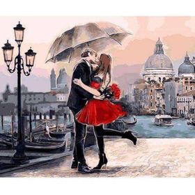 Canvas Hobby Canvas İlanı Aşk 60 x 75 cm Kasnaklı Sayılarla Boyama Seti