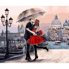 Canvas Hobby Canvas İlanı Aşk 70 x 90 cm Kasnaklı Sayılarla Boyama Seti