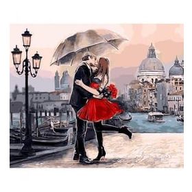 Canvas Hobby Canvas İlanı Aşk 70 x 90 cm Kasnaklı Sayılarla Boyama Seti