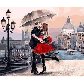 Canvas Hobby Canvas İlanı Aşk 90 x 110 cm Kasnaklı Sayılarla Boyama Seti