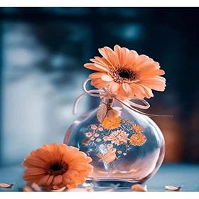 Canvas Hobby Canvas Işıltılı Kasımpatı 50 x 65 cm Kasnaklı Sayılarla Boyama Seti