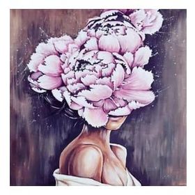 Canvas Hobby Canvas Kadının Adı Huzur 1 50x65 cm Rulo Sayılarla Boyama Seti
