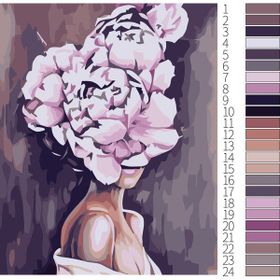 Canvas Hobby Canvas Kadının Adı Huzur 3 50x65 cm Rulo Sayılarla Boyama Seti
