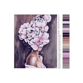 Canvas Hobby Canvas Kadının Adı Huzur 3 50x65 cm Rulo Sayılarla Boyama Seti
