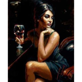Canvas Hobby Canvas Kadının Bakışı 50x65 cm Rulo Boyama Seti