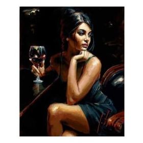 Canvas Hobby Canvas Kadının Bakışı 90 x 110 cm Kasnaklı Sayılarla Boyama Seti