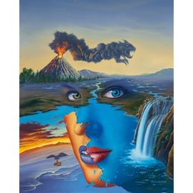 Canvas Hobby Canvas Kadının Evrendeki Gözü 50x65 cm Rulo Sayılarla Boyama Seti