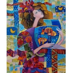 Canvas Hobby Canvas Kadınların İç Dünyası 40 x 50 cm Kasnaklı Sayılarla Boyama Seti
