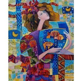 Canvas Hobby Canvas Kadınların İç Dünyası 40 x 50 cm Kasnaklı Sayılarla Boyama Seti