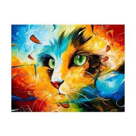 Canvas Hobby Canvas Kedi Portre 2 50x65 cm Rulo Sayılarla Boyama Seti