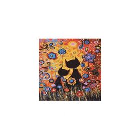 Canvas Hobby Canvas Kedilerin Rüyası 70 x 90 cm Kasnaklı Sayılarla Boyama Seti