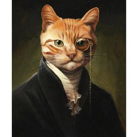 Canvas Hobby Canvas Kedinin Asilliği 50x65 cm Rulo Sayılarla Boyama Seti