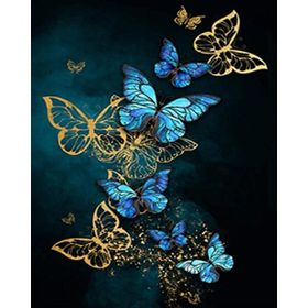 Canvas Hobby Canvas Kelebek Rüyası 50x65 cm Rulo Sayılarla Boyama Seti