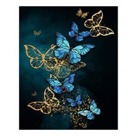 Canvas Hobby Canvas Kelebek Rüyası 50x65 cm Rulo Sayılarla Boyama Seti