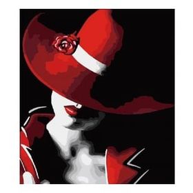 Canvas Hobby Canvas Kırmızı Şapkalı 2 50x65 cm Rulo Sayılarla Boyama Seti