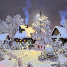 Canvas Hobby Canvas Kış Gelince 50x65 cm Rulo Sayılarla Boyama Seti