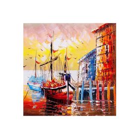 Canvas Hobby Canvas Kıyı Şeridi 50x65 cm Rulo Sayılarla Boyama Seti