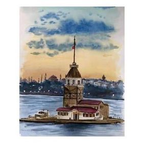 Canvas Hobby Canvas Kız Kulesi 3 90 x 110 cm Kasnaklı Sayılarla Boyama Seti