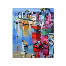 Canvas Hobby Canvas Konuşan Kayıklar 50x65 cm Rulo Sayılarla Boyama Seti
