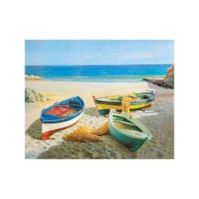 Canvas Hobby Canvas Kumsalda Sandallar 50x65 cm Rulo Sayılarla Boyama Seti