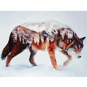 Canvas Hobby Canvas Kurt 70 x 90 cm Kasnaklı Sayılarla Boyama Seti