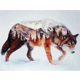 Canvas Hobby Canvas Kurt 70 x 90 cm Kasnaklı Sayılarla Boyama Seti