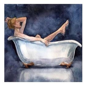 Canvas Hobby Canvas Küvet Keyfi 70 x 90 cm Kasnaklı Sayılarla Boyama Seti