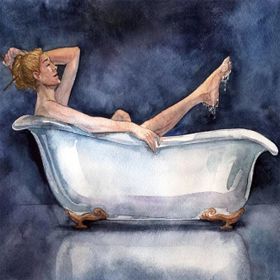 Canvas Hobby Canvas Küvet Keyfi 70 x 90 cm Kasnaklı Sayılarla Boyama Seti
