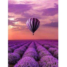 Canvas Hobby Canvas Lavanta Bahçesi ve Balon 60 x 75 cm Kasnaklı Sayılarla Boyama Seti