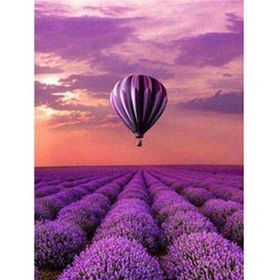 Canvas Hobby Canvas Lavanta Bahçesi ve Balon 60 x 75 cm Kasnaklı Sayılarla Boyama Seti