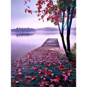 Canvas Hobby Canvas Manzara İskelesi 40 x 50 cm Kasnaklı Sayılarla Boyama Seti