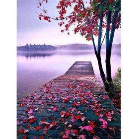 Canvas Hobby Canvas Manzara İskelesi 40 x 50 cm Kasnaklı Sayılarla Boyama Seti
