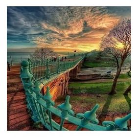 Canvas Hobby Canvas Manzaralı Köprü 70 x 90 cm Kasnaklı Sayılarla Boyama Seti