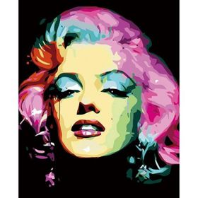 Canvas Hobby Canvas Marilyn Monroe Renkli 50 x 65 cm Kasnaklı Sayılarla Boyama Seti