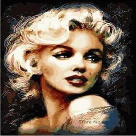 Canvas Hobby Canvas Marilyn Monroe Renkli 50 x 65 cm Kasnaklı Sayılarla Boyama Seti
