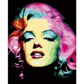 Canvas Hobby Canvas Marilyn Monroe Renkli 50 x 65 cm Kasnaklı Sayılarla Boyama Seti