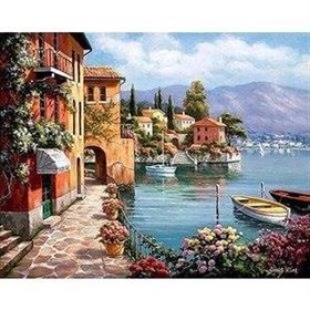 Canvas Hobby Canvas Masal Kasabası 40 x 50 cm Kasnaklı Sayılarla Boyama Seti