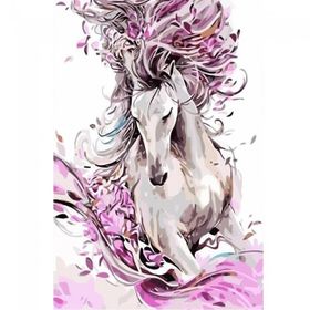 Canvas Hobby Canvas Masal ve At 70 x 90 cm Kasnaklı Sayılarla Boyama Seti