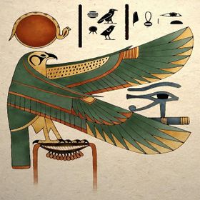 Canvas Hobby Canvas Mısır Tanrısı Horus 40 x 50 cm Kasnaklı Sayılarla Boyama Seti
