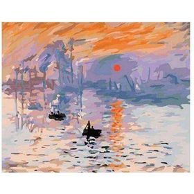Canvas Hobby Canvas Monet Gün Doğumu 60 x 75 cm Kasnaklı Sayılarla Boyama Seti