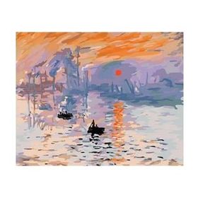 Canvas Hobby Canvas Monet Gün Doğumu 60 x 75 cm Kasnaklı Sayılarla Boyama Seti