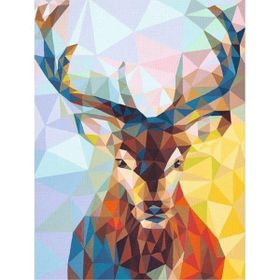 Canvas Hobby Canvas Mozaik Geyik 70 x 90 cm Kasnaklı Sayılarla Boyama Seti
